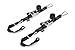 PowerTye 1.5in x 6.5ft Heavy Duty Ratchet Tie-Down Straps with Soft-Tye and Carabiner Hooks - 1,000 lb Working Load Limit / 3,000 lb Breaking Strength - Made in USA - Black/Black Pair