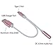 Yeworth 2 in 1 Type C to 3.5mm Headphone Jack Adapter with USB Charger Port Charging Plug for Motorola Moto Z, Letv Le Pro 3 - Rose Gold