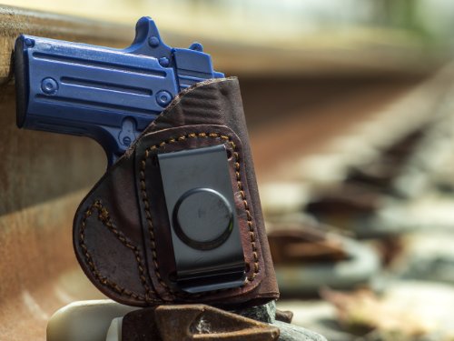 OUTBAGS LOB5S-P238 Brown Genuine Leather IWB Conceal Carry Gun Holster for Sig Sauer P238. Handcrafted in USA.
