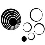 Wall Sticker, Leegor 1 Set Indoors Decoration Circles Creative Stereo Removable 3D DIY Wall Stickers (Black)