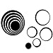 Wall Sticker, Leegor 1 Set Indoors Decoration Circles Creative Stereo Removable 3D DIY Wall Stickers (Black)