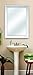 MCS 24x36 Inch Beaded Rectangular Wall Mirror, 30x42 Inch Overall Size, White (20456)