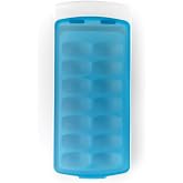 OXO Good Grips No-Spill Ice Cube Tray | Silicone Lid Prevents Spills, Rounded Cubes for Easy Release, Top Rack Dishwasher Safe, Kitchen, Dorm Essentials, Barware