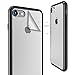 iPhone 7 Case,Splaks Extra Shock-Absorb Clear Back Panel,Extreme Lightweight Transparent Soft Flexible Silicone Rubber Anti-Scratch Protective Cover for iPhone 7-Black