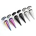 PiercingJ 3pairs 16G Stainless Steel Taper with O ring Stud Earring/ Illusion/ Fake 00G Gauge