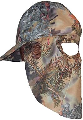 Kings Mountain Shadow Camouflage Cap, Camo Hunting Hat with Rear Face Mask Technology (61 cm Fitted)