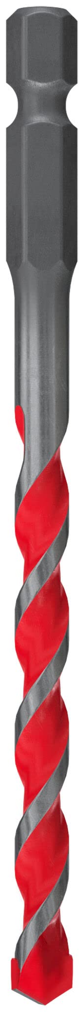 fischer 561647 D-U Hex Universal Drill Bit, 10mm, 10/90/150, for Brick/Wood/Tiles/Plastics/Steel/Concrete, Red/Silver