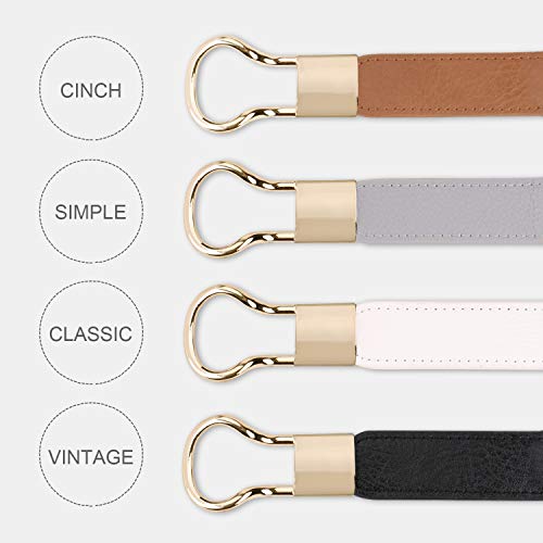 JasGood 4 Stück Gürtel für Kleid Gürtel Damen Stilvoll Gürtel mit Einfacher Stil Einzigartig Design Damengürtel Elegant und Modisch für Kurzer & Langer Rock Kleid