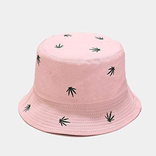 Rosa Ahorn Blatt Muster Unisex faltbare reversible Angelmütze atmungsaktive Sonnenhut Bob Becken Caps weich 100…