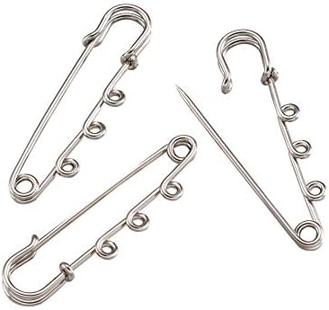 Fashewelry 40pcs Heavy Duty Safety Pins Platinum Iron Brooch Kilt Pins Fasteners 1 57 2 5 3 15 3 97 For Blankets Skirts Knitted Fabric Craft Brooch Making Beading Jewelry Making Kolhergroup Arts Crafts Sewing