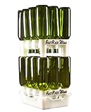 FastFerment frw FastRack Bomber Tray Wine bottle cleaning and drying rack, FastRack12 Two Racks & One, White