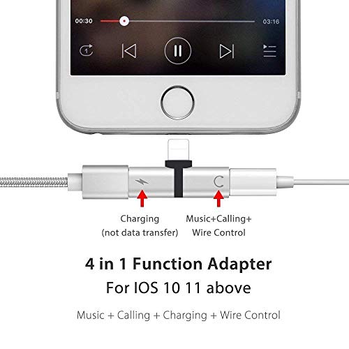 image for Hamdol Headphone Adapter for iPhone X/XS/XS MAX/XR/8/ 8Plus/ 7/7 Plus 