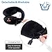 Earmuff Headphones,WU-MINGLU Bluetooth Earmuffs,Wireless Music Over-Ear Headsets Ear Warmer,Foldable Soft Earmuffs,Ear Muffs for Winter Outdoor Men Women (Black)