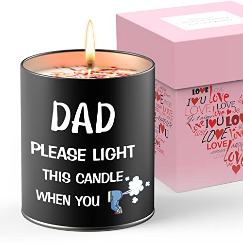 Fathers Day Candles Gifts from Daughter Son,9oz Soybean Wax Scented Candles,Funny Dad Birthday Gifts for Granddad Stepdad,Fathers Day Presents for for Daddy Husband Men on Christmas Anniversary