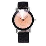 Clearance Sale!DEESEE(TM)vansvar Women's Casual Quartz Leather Band Newv Strap Watch Analog Wrist Watch (A)