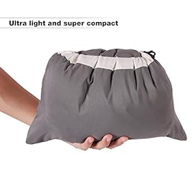 REDCAMP Camping Pillow for Sleeping Lightweight and Compressible, Small Pillow for Travel Backpacking Hammock, Peach… 41dXAXapWmL
