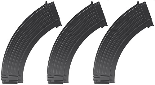 SportPro 800 Round Metal RPK High Capacity Magazine for AEG AK47 AK74 3 Pack Airsoft - Black