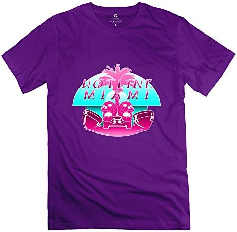 Hotline Miami 2: Wrong Number LOGO Unique Casual Purple T Shirts For Adult Size XL