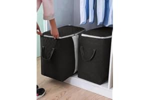 2-Pack Heavy-Duty Storage Bags with Zipper | Waterproof Moving & Travel Storage Organizers | Foldable Reinforced Handles for 