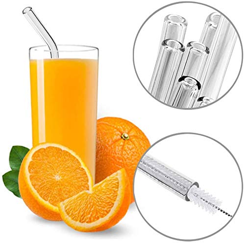 Glasstrohhalme Wiederverwendbar, 16er Set Metall Strohhalme Transparent Trinkhalm Gerade, Gesund, Umweltschonend… – Bild 3