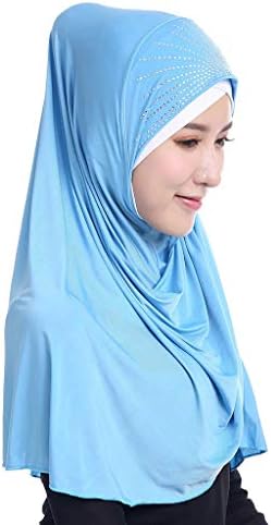 Muslim Women Slip-On Scarf- Islamic Dubai Turkish Ramadan Festival Diamonds Caps for Women with Chemo Cancer Hair Loss