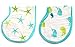 LAT 2 pack reversible cotton muslin burp cloths, Super Absorbent burpy bibs (Blue)