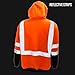 New York Hi-Viz Workwear H8311 Men's ANSI Class 3 High Visibility Class 3 Sweatshirt, Hooded Pullover, Knit Lining, Black Bottom (Orange, X-Large)