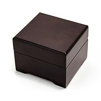 Contemporary Hi Gloss Trendy Modern 18 Note Music Jewelry Box - Over 400 Song Choices - Singing in The Rain