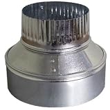 HVAC Sheet Metal Duct Reducer 12" to 6" Crimped on Small End