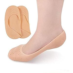 SQIN Anti Crack Full Length Silicone Foot Protector Moisturizing Socks for Foot-Care and Heel Cracks For Men And Women…