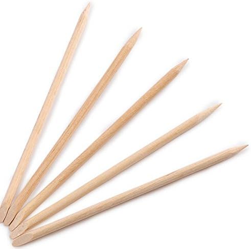 Boomerre 100 Pcs Nail Art Orange Wood Stick Sticks Cuticle Pusher Remover Manicure Pedicure Tool