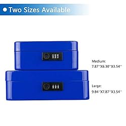 KYODOLED Large Cash Box with Combination Lock,Safe