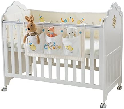 3 Pockets Hanging Bedside Caddy for Baby Bed Cot Stroller Kids' Organiser Storage 110647