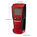 WELQUIC Stud Finder Electric Center-finding with 3-in-1 Metal AC Wires Wood Detector with Backlit LCD Screen and Beeping Signal Alert, Black and Red