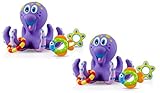 Nuby Octopus Hoopla Bathtime Fun Toys, Purple (Pack of 2)