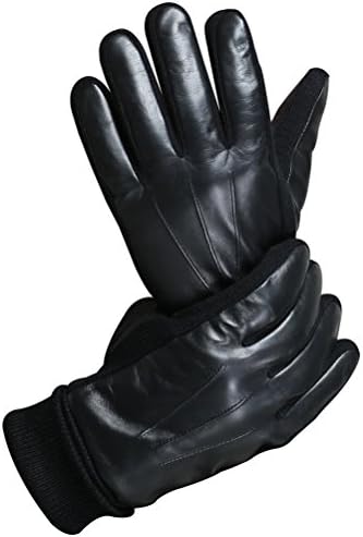 CHULRITA Mens Nappa Leather Gloves Winter Leather Gloves Driving Gloves for Men, Black, X-Large