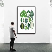 Framed Canvas Wall Art Beautiful Leaves Canvas Prints Home Artwork Decoration for Living Room,Bedroom - 16x24 inches