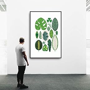 signwin Framed Canvas Wall Art Beautiful Leaves Canvas...