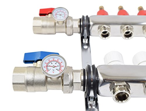 Ductinvivo 9 Loop 1 2 Pex Manifold Stainless Steel Radiant Floor