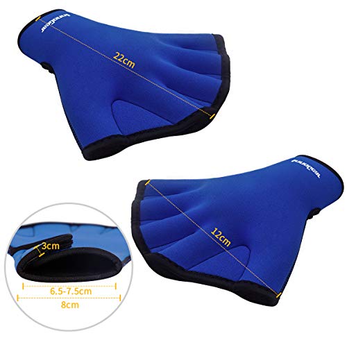 image for InnoGear Swim Gloves Aquatic Fitness Water Resistance Training Aqua Fi