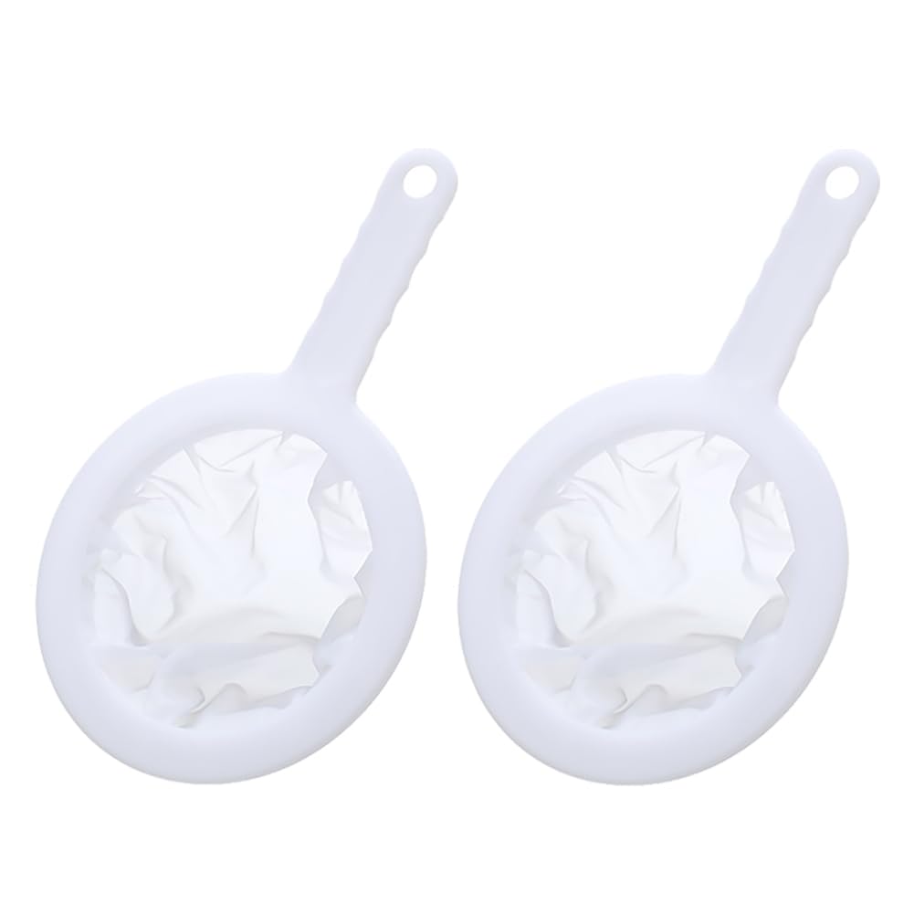 JIHUOO 2 Pcs Aquarium Baby Brine Shrimp Net Sieve Eggshell Separator Artemia Collecting Net 80 Mesh 200 Mesh for Brine Shrimp Hatchery