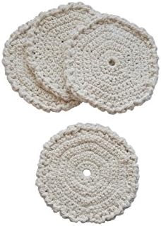 Toockies  Certified Organic Cotton Knit Coasters in Unique "Spirited" Design- Set of 4