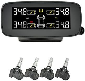 Wireless Real-time Monitoring TPMS With 3inch LED Display, 4 internal Sensors Digital Tire Pressure Guage