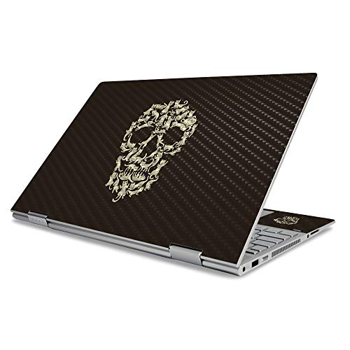 MightySkins Carbon Fiber Skin for HP Envy x360 15" (2019) - Cat Skull | Protect…