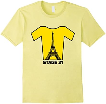 Mens Stage 21 Yellow Jersey Tour The France Cycling Tshirt Small Lemon