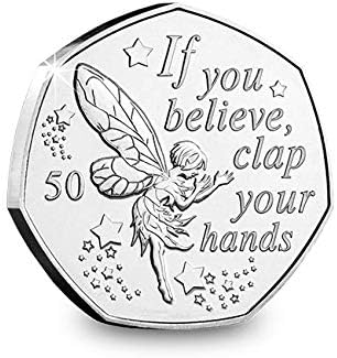 2019 Isle of Man Tower Mint Uncirculated 90th Anniversary Peter Pan 50p Coins (Tinkerbell)
