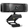 Webcam with Microphone, Web Camera 1080P Full HD USB Computer Camera, Laptop Desktop PC Camera 110 Degree Widescreen…