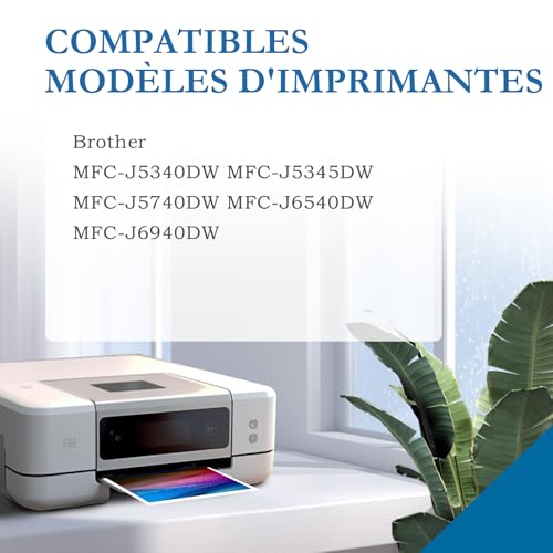 Paeolos LC422XL LC422 Pigment Pack of 8 Compatible with Brother LC422 LC-422XL LC-422VAL Cartridges for Brother MFC-J5340DW, MFC-J5345DW, MFC-J5740DW, MFC-J6540DW, MFC-J6940DW
