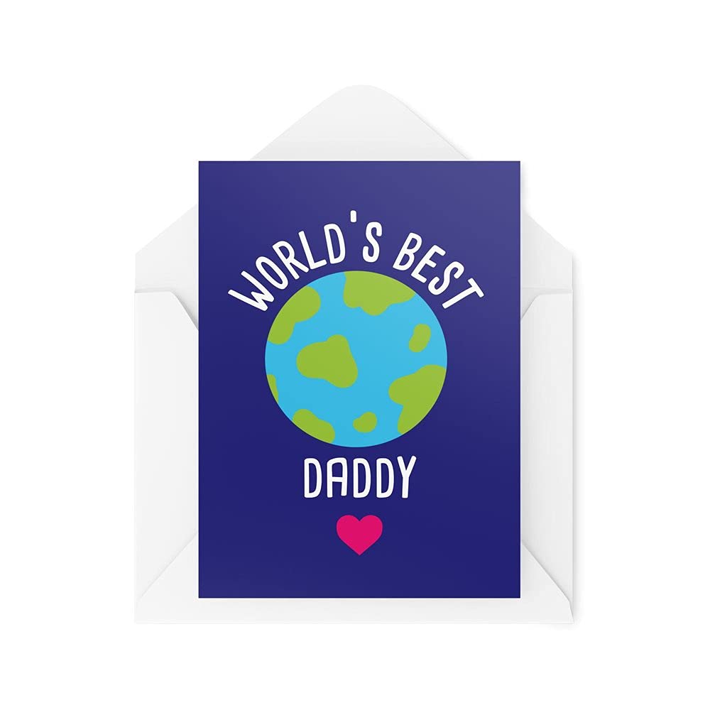 Tongue in Peach Cute Dad Cards Daddys Card World's Best Daddy for Him Birthday From The Kids Novelty Daughter Son Baby Parent Gift CBH553, White, 21 x 15 x 0.2 cm, TIP_CARDS_CBH553