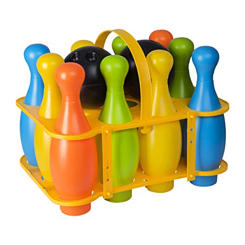 Go Play Soft Bowling Set for Kids - 12-Piece Game with Colorful Numbered Pins - Flexible Toy for Indoor or Outdoor - Thumbnail 4